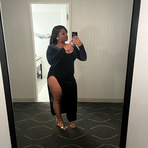 Green velvet dress worn once